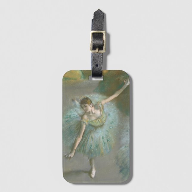 Etiqueta De Bagagem Dançarina em Green Edgar Degas (Frente Vertical)