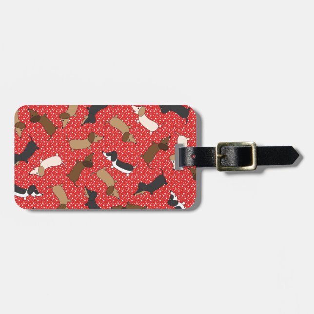 Etiqueta De Bagagem Dançarinas (Vermelho) (Frente Horizontal)