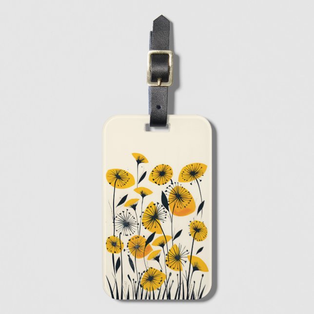 Etiqueta De Bagagem Dandelion wildflower field (Frente Vertical)