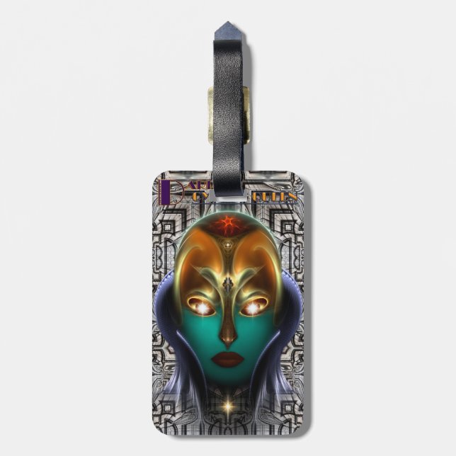 Etiqueta De Bagagem Daria Cyborg Queen Tech (Traseira Vertical)