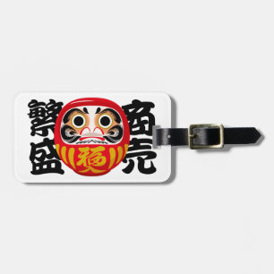 Etiqueta De Bagagem Daruma para Sucesso Empresarial e Prosperidade