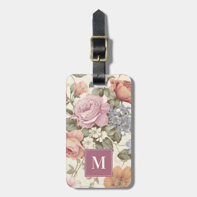 Etiqueta de bagagem das flores (Frente Vertical)