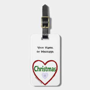 Etiqueta de Bagagem de Amor de Natal