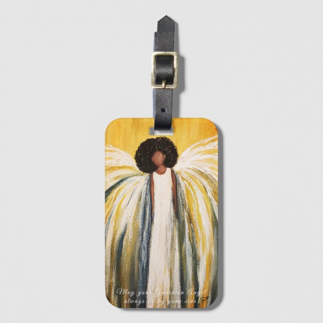 Etiqueta de Bagagem de Anjo Guardião (Frente Vertical)