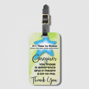 Etiqueta de Bagagem de Apreciação do Cuidador