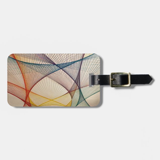 Etiqueta de Bagagem de Arte Geométrica (Frente Horizontal)