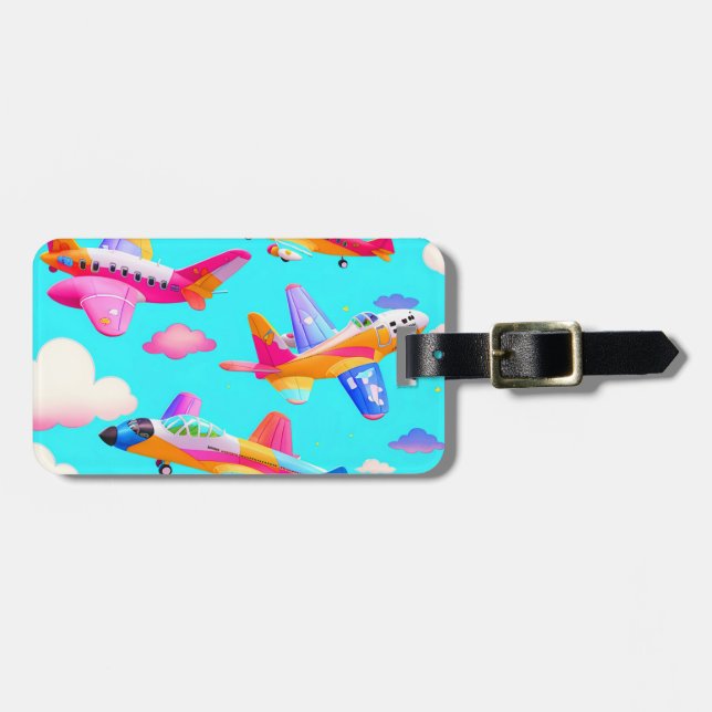 Etiqueta de bagagem de avião personalizada (Frente Horizontal)