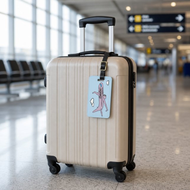 Etiqueta de Bagagem de Avião Personalizável (Criador carregado)