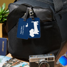 Etiqueta De Bagagem De Azul Personalizado