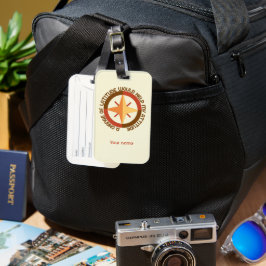 Etiqueta de Bagagem de Backpacker de Nome Personal