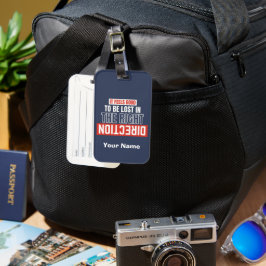 Etiqueta de Bagagem de Backpacker de Nome Personal
