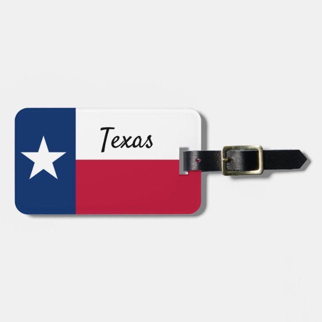 Etiqueta de bagagem de bandeira do Texas (Frente Horizontal)