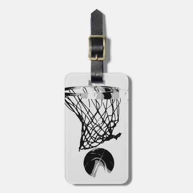 Etiqueta de Bagagem de Basquete (Frente Vertical)