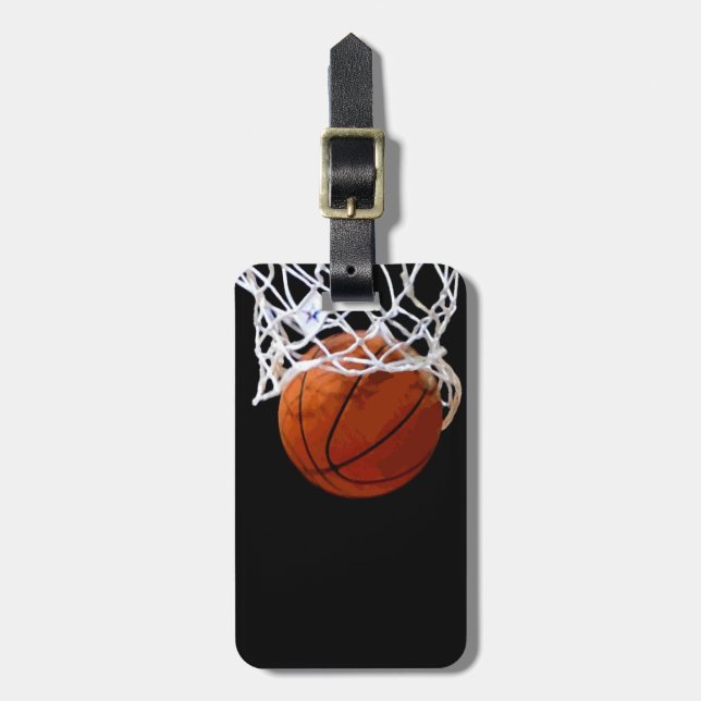 Etiqueta de Bagagem de Basquete Moderno Única (Frente Vertical)