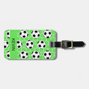 Etiqueta de Bagagem de bola de futebol do esporte 