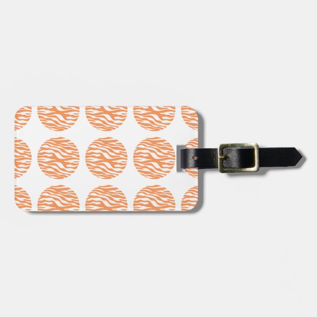 Etiqueta de Bagagem de Bolinhas de Impressão Zebra (Frente Horizontal)