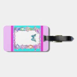 Etiqueta de Bagagem de Borboleta bonito Holográfic