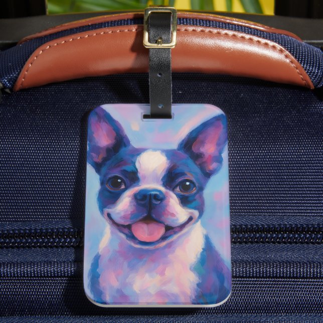 Etiqueta de Bagagem de Boston Terrier (Frente Insitu 2)