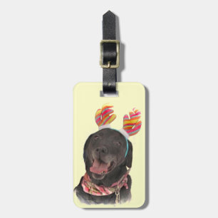 Etiqueta de Bagagem de Cachorro Negro-Jogo Labrado