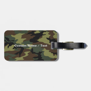 Etiqueta de Bagagem de Camo Personalizada - Nome e