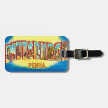 Etiqueta de Bagagem de Cartão Postal Antigo de Pit