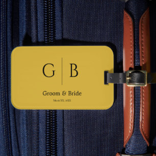 Etiqueta de Bagagem de Casamento Personalizada Met