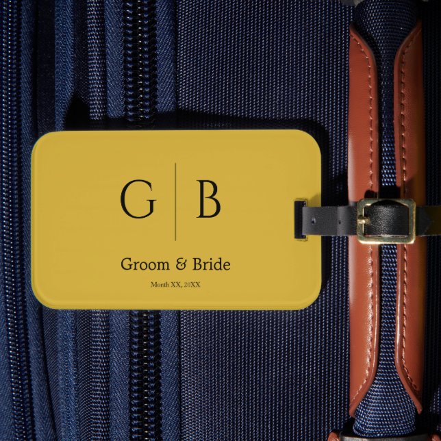 Etiqueta de Bagagem de Casamento Personalizada Met (Frente Insitu 4)