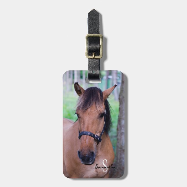 Etiqueta de Bagagem de Cavalo (Frente Vertical)