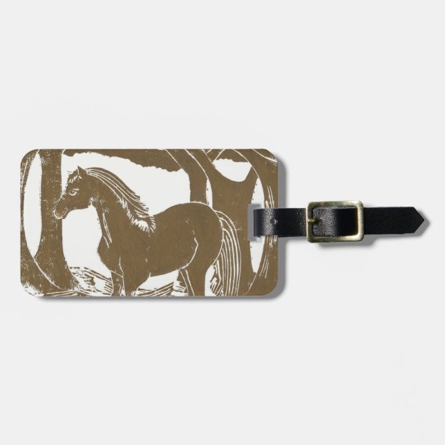 Etiqueta de Bagagem de Cavalo (Frente Horizontal)