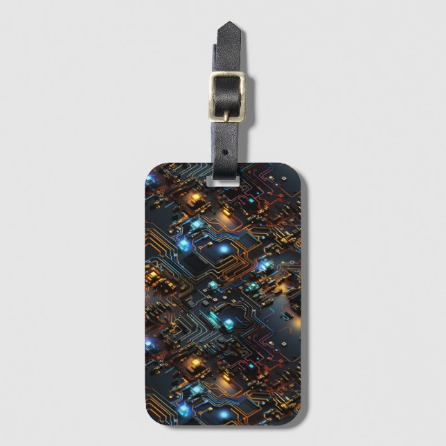 Etiqueta de Bagagem de Circuito Eletrônico (Frente Vertical)