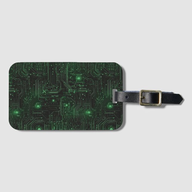 Etiqueta de Bagagem de Circuito Neon (Frente Horizontal)