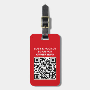 Etiqueta de bagagem de código QR viagem