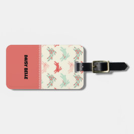 Etiqueta de Bagagem de Coelho de Pastel Vintage