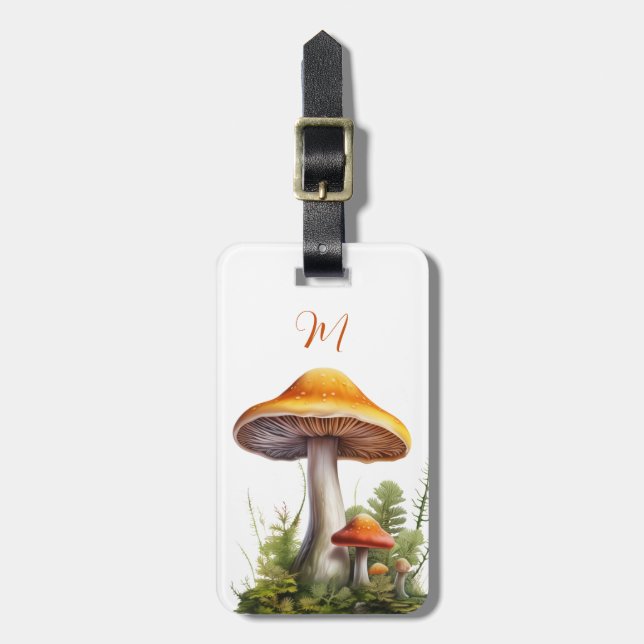 Etiqueta de Bagagem de Cogumelo (Frente Vertical)