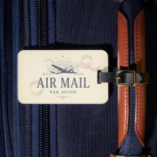Etiqueta de Bagagem de Correio Aéreo Vintage