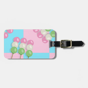 Etiqueta de Bagagem de Dango, cor-de-rosa, Verific
