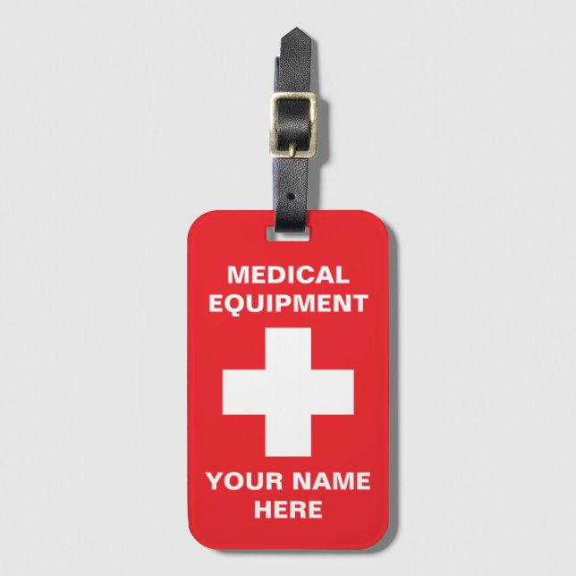 Etiqueta de Bagagem de Equipamento Médico Profissi (Frente Vertical)
