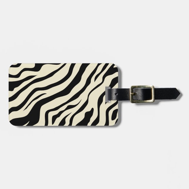 Etiqueta de bagagem de febre da S.K. Zebra (Frente Horizontal)