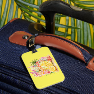 Etiqueta de Bagagem de Férias de Verão Colorida