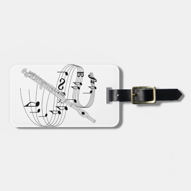 Etiqueta De Bagagem De flautim (Frente Horizontal)