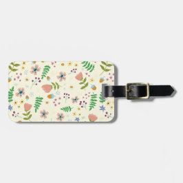 Etiqueta de Bagagem de Flor de Madeira Personaliza