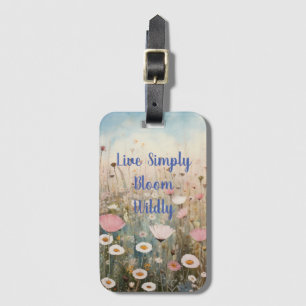 Etiqueta de Bagagem de Flor Selvagem Personalizada