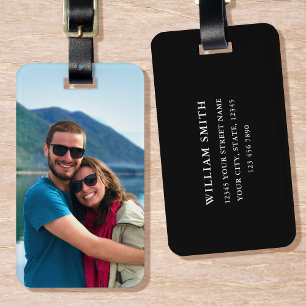 Etiqueta de Bagagem de Foto Personalizada Simples