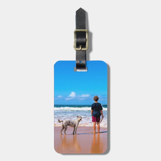 Etiqueta de Bagagem de Fotografia Personalizada -  (Frente Vertical)
