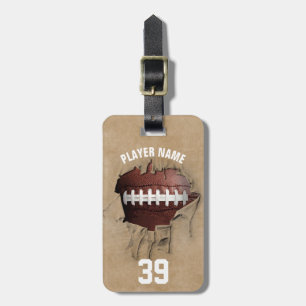 Etiqueta de Bagagem de Futebol Torn (Personalizada