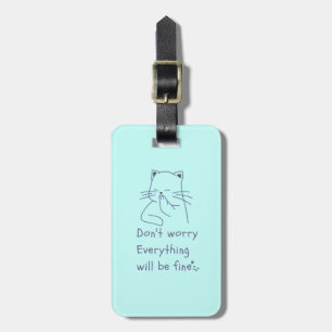 Etiqueta de Bagagem de Gato Adorável