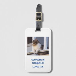 etiqueta de bagagem de gato solitário