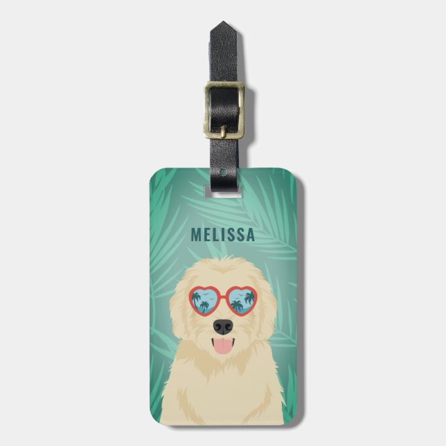 Etiqueta de Bagagem de Goldendoodle (Frente Vertical)
