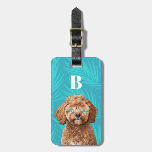 Etiqueta de Bagagem de Goldendoodle (Frente Vertical)