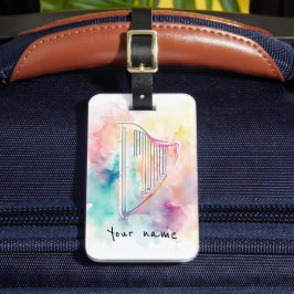 Etiqueta de Bagagem de Harp Personalizada com Aqua